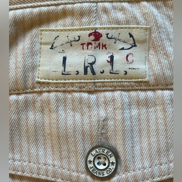 Polo Ralph Lauren Chino Pants Pink & White Striped Classic Fit Flat Front Sz 16 - Picture 3 of 8